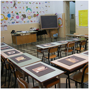 Lezione di classe alla scuola C. Battisti di Lecce